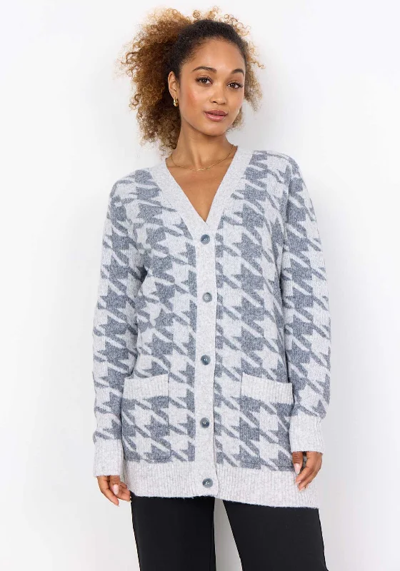 Soyaconcept Ine Houndstooth Cardigan, Grey