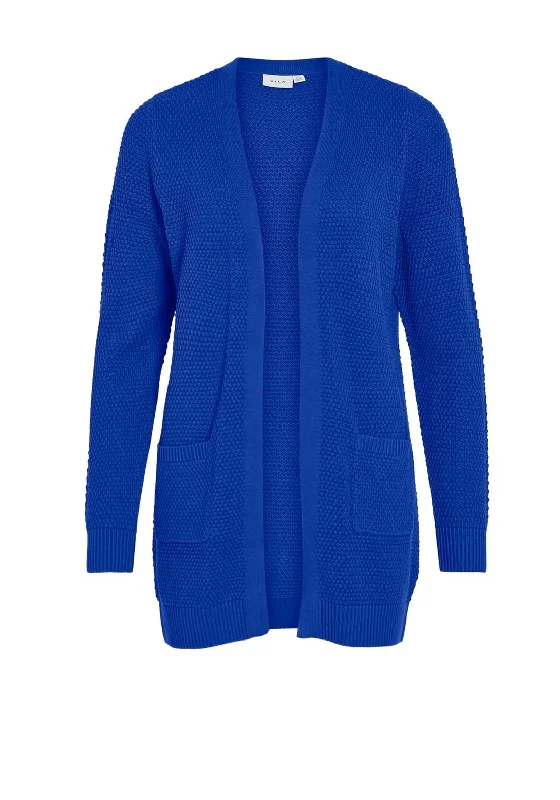 Vila Dalo Open Knit Cardigan, Mazarine Blue