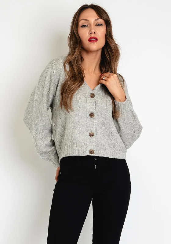 Vero Moda Maxin V-Neck Cardigan, Light Grey