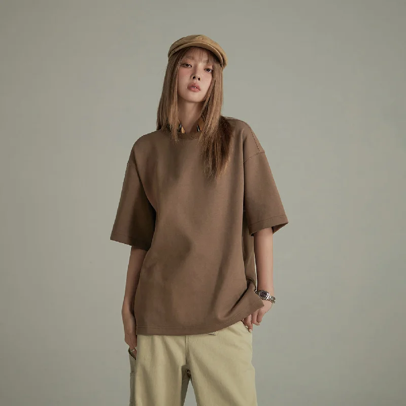 Solid Color Oversized Thick T-Shirt