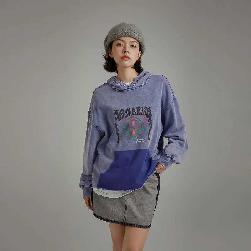 Logo Vintage Groovy Oversized Hoodie