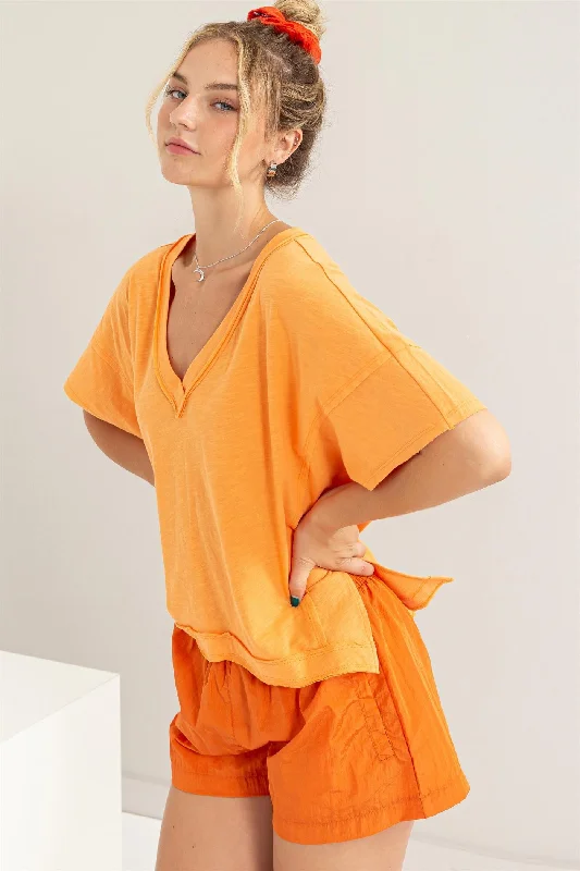 Essential Oversized Tee in Orange