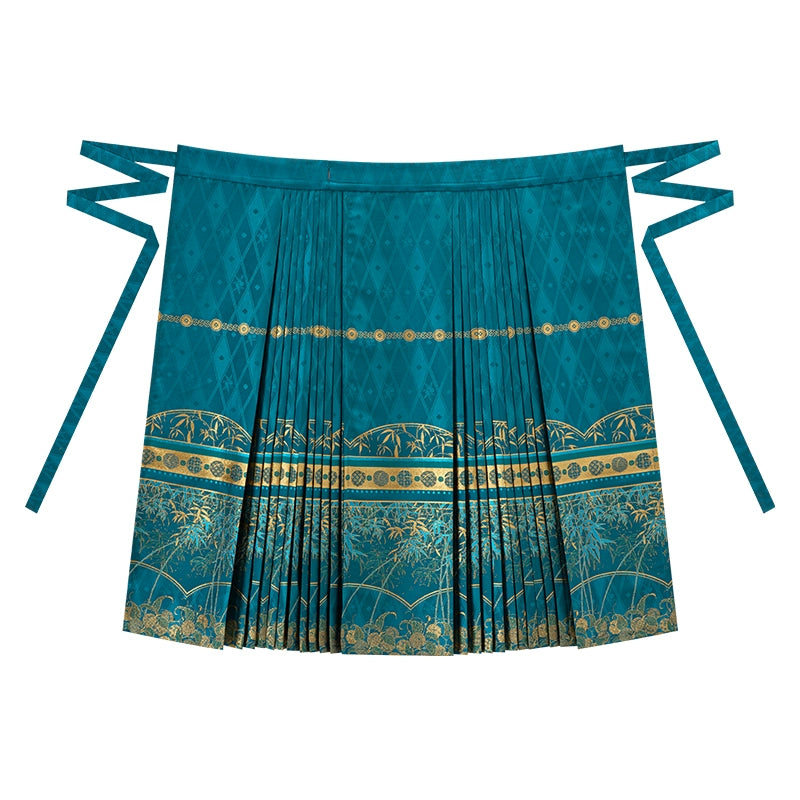 peacock blue horse face skirt