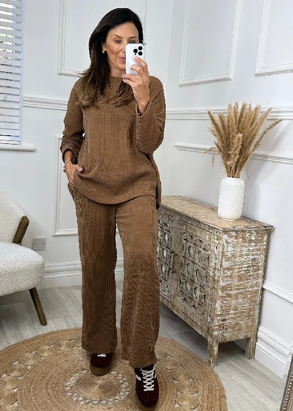 Hannah Camel Soft Textured Set