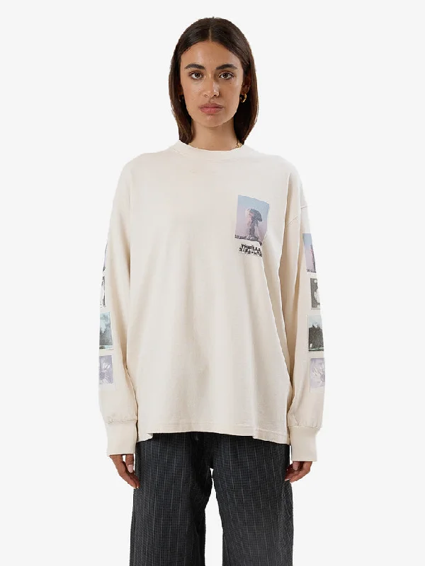 Women's One Way Or Another Long Sleeve Oversized Tee - Heritage White