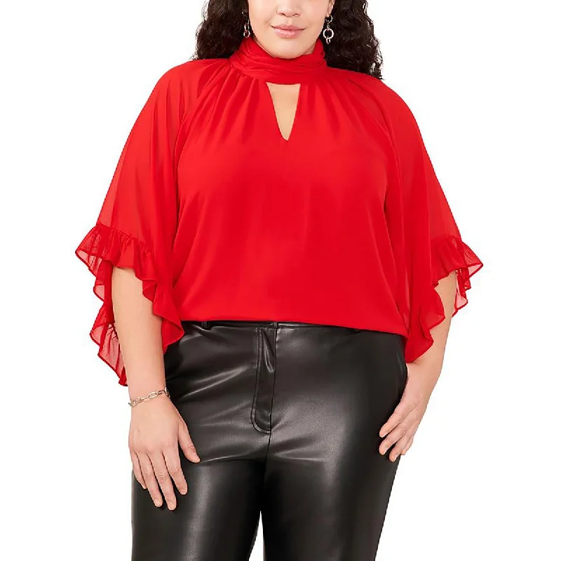 Womens Keyhole Plus Sized Blouse