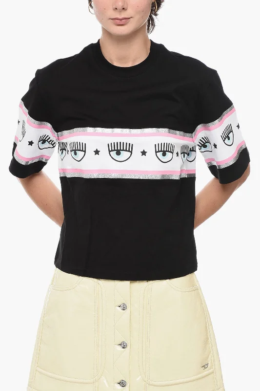 Chiara Ferragni Oversized T-Shirt with Maxi Logo Band Xs Standard size