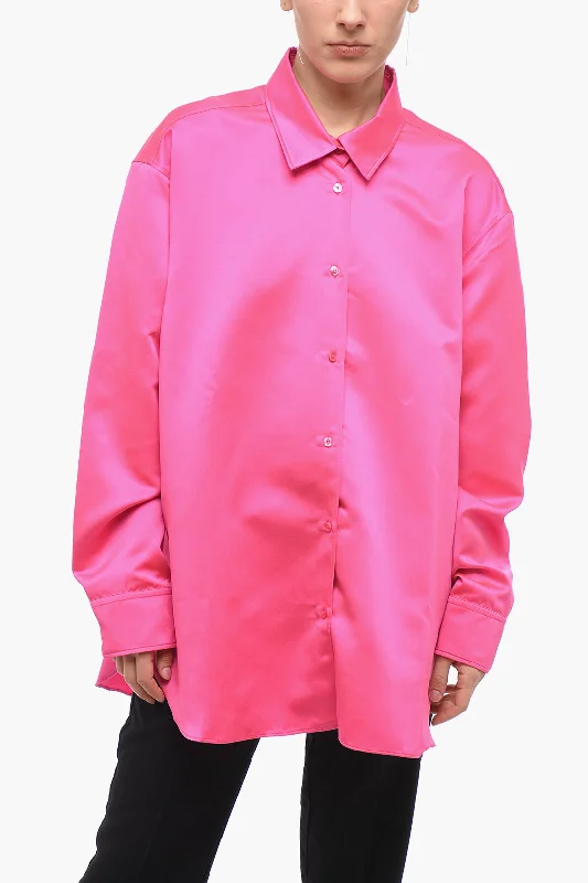 The Andamane Satin Oversized Shirt 42 Italian size