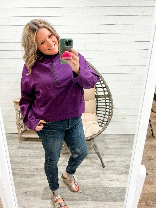 Oversized Scuba Hoodie Purple