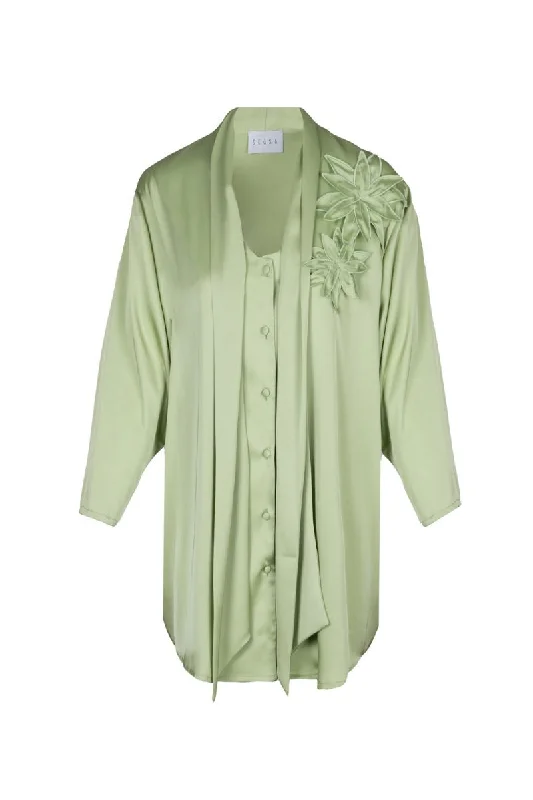 CECILY PISTACHIO SHIRT DRESS